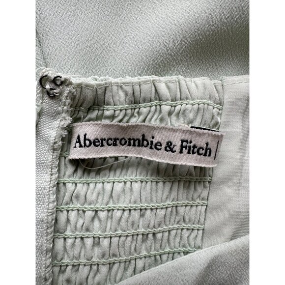 A&F Corset Style Mini Dress Women ST Sage Green Sweetheart Smocked coquette - Picture 5 of 9